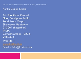 Get the best Website Design Services in India, Kanku Design