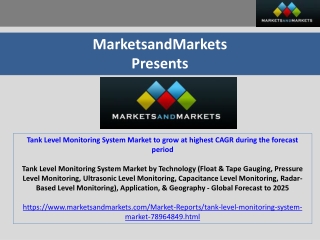 Tank Level Monitoring System Market to grow at highest CAGR during the forecast period