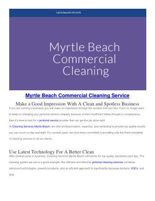 Myrtle Beach House Cleaning