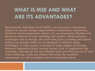 What Is MSE And What Are Its Advantages