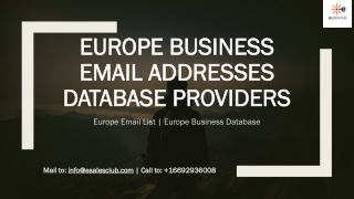 Europe Business Email List