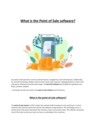 What is the point of sale software