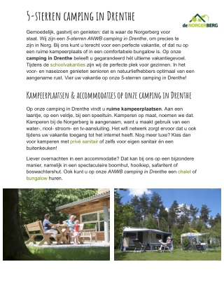 5-sterren camping Drenthe