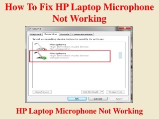 How To Fix HP Laptop Microphone Not Working