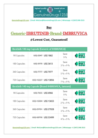 Buy Imbruvica Ibrutinib Online Globally