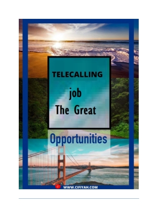 TELECALLING JOBS FOR FRESHER