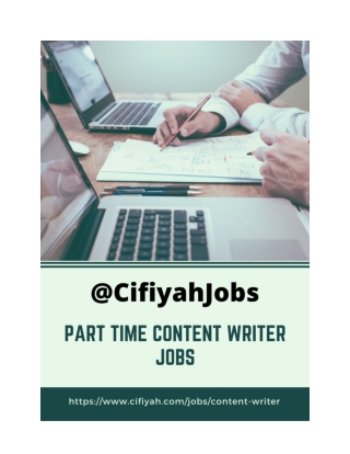 Part time content writer jobs for graduates