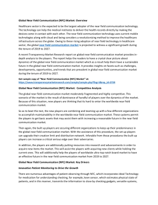 Near Field Communication (NFC) Market Size and Growth 2019 To 2027
