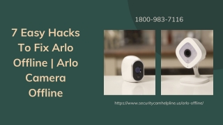 Looking Help To Fix Why Arlo Offline? 1-8009837116 Get Help Now