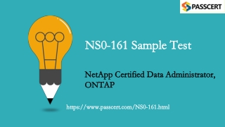 Network Appliance NCDA ONTAP Certification NS0-161 Updated Dumps