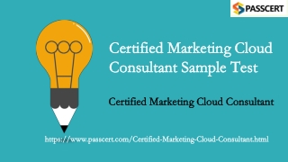 Salesforce Certified Marketing Cloud Consultant Updated Dumps