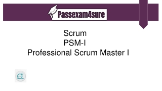 PSM-I PDF Dumps – Real and updated PSM-I  PDF - PassExam4Sure