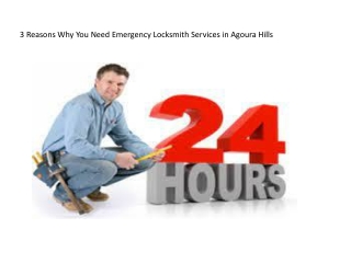 Emergency Locksmith Services in Agoura Hills
