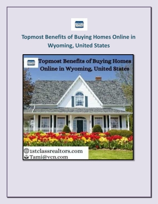 Topmost Benefits of Buying Homes Online in Wyoming, United States