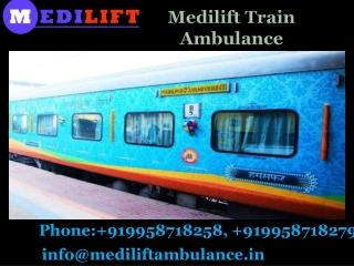 Medilift train ambulance in Kolkata and Guwahati providing rapid transferring service
