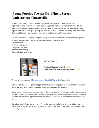iPhone Repairs Townsville | iPhone Screen Replacement