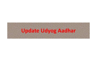 Update your Udyog Aadhar with our best service.@ 8538976655