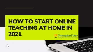 How to Start Online Tuition in Singapore