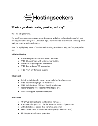 Best Web Hosting