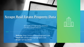 Scrape Real Estate Property Data