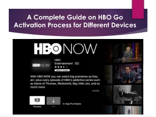 hbogo.com/activate |  1-888-273-9469 | Hbo Go Activate