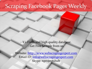 Scraping Facebook Pages Weekly