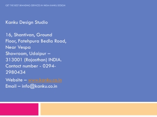 Get the best Branding Services in India Kanku Design