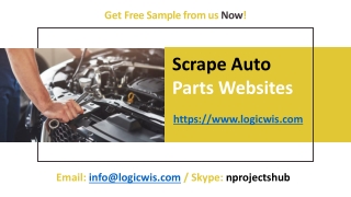 Scrape Auto Parts Websites