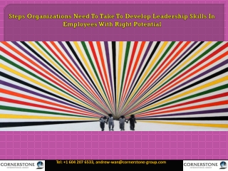 Steps Organizations Need To Take To Develop Leadership Skills In Employees With Right Potential
