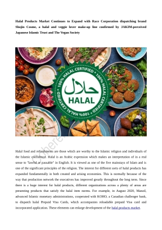 Halal Products Market