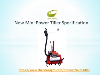 New Mini Power Tiller Specification