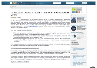 LANGUAGE TRANSLATIONS – THE NEXT BIG BUSINESS MOVE