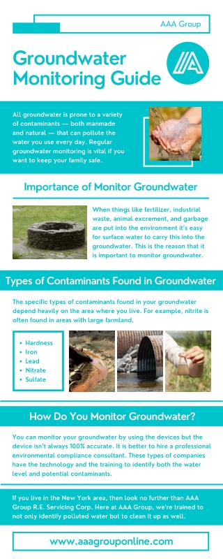 Infographic on Groundwater Monitoring - AAA Group