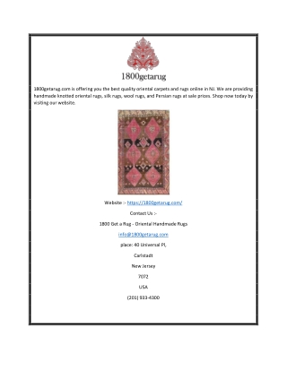 Handmade Oriental Rugs | 1800getarug.com