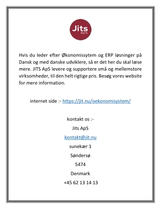 ERP software løsning i Danmark