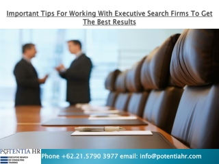 Important Tips For Working With Executive Search Firms To Get The Best Results