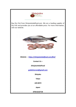 Dry Fish Online Shopping | Shinjukuhalalfood.com