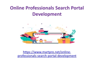 Online Professionals Search Portal Development
