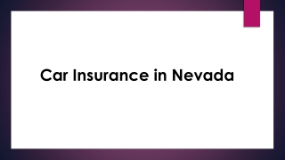 Cheap Car Insurance in Nevada