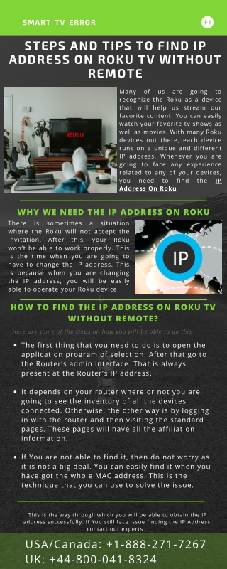 Steps and tips to find IP Address on Roku Tv without Remote