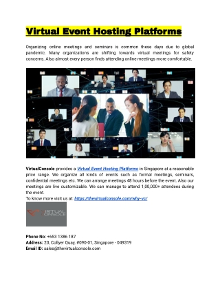 Virtual Event Hosting Platforms
