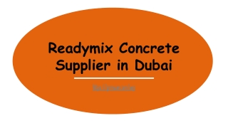 Readymix Concrete Supplier in Dubai