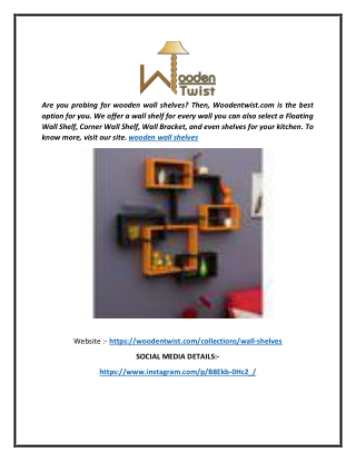 Shop Wooden Wall Shelves | WoodenTwist