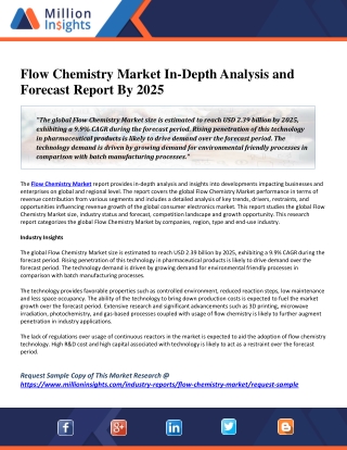 Flow Chemistry Market Leading Players, Survey, Status and Trends Report by 2025