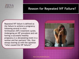 What are the reason for repeated IVF - Zeeva Fertility Center