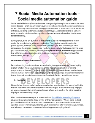 7 Social Media Automation tools - Social media automation guide