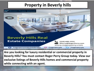 Property in Beverly hills
