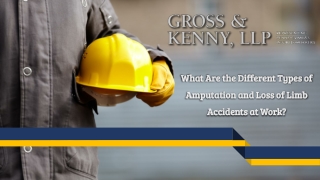 What Are the Different Types of Amputation and Loss of Limb Accidents at Work?