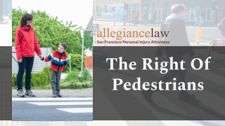 The Right Of Pedestrians