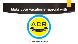 Outstation Cab service ACR rental
